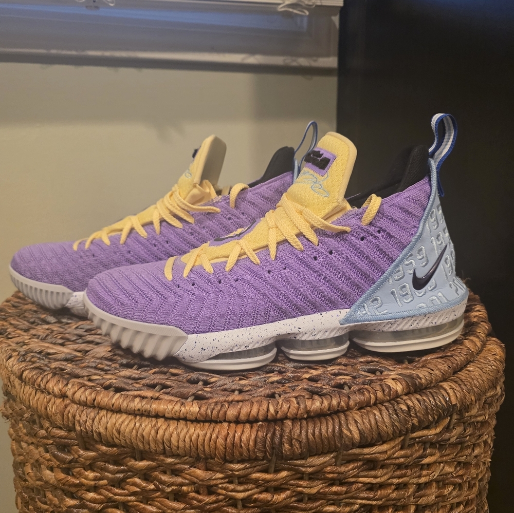 Men Purple and Yellow Sneakers